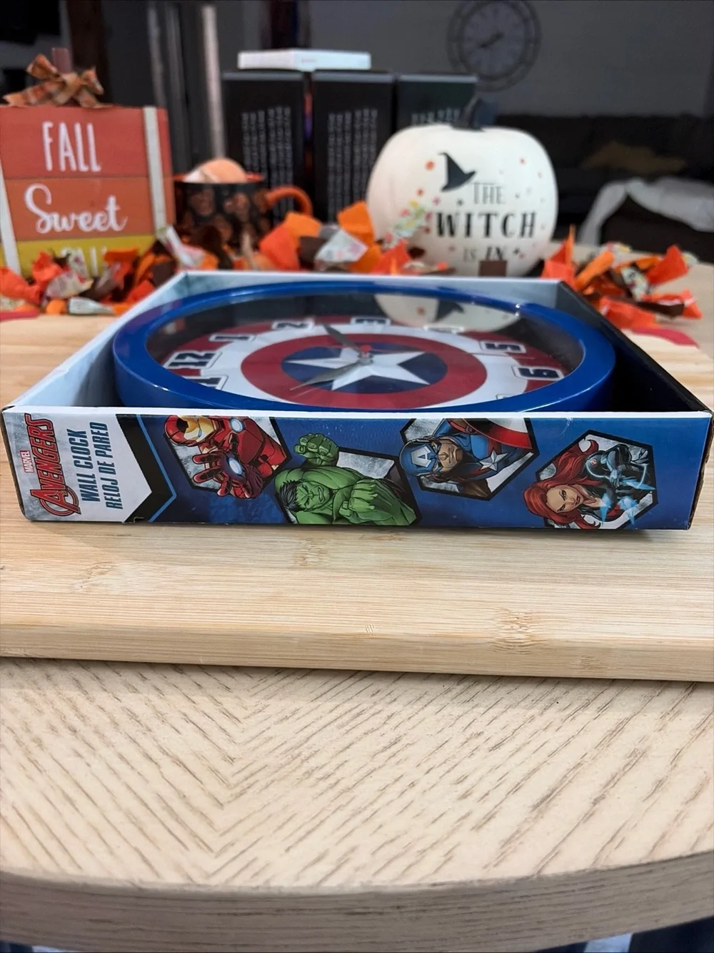 Captain Shield Wall Clock - Blue and Red Home Wall Decor